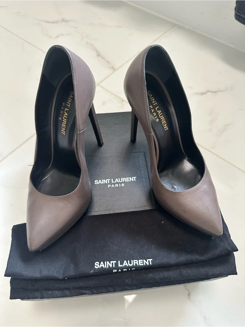 Saint Laurent Pointed-Toe Stiletto Pumps - Picture 1 of 13